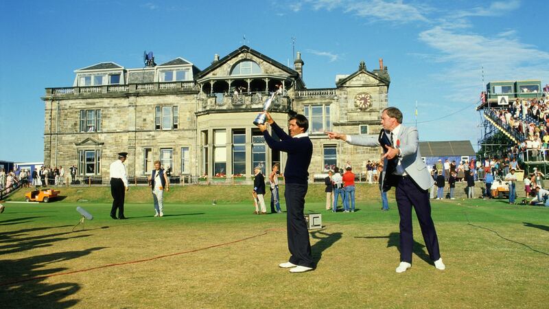 Seve Ballesteros with the Claret Jug after his 1984 Open win at St Andrews. Photograph: Getty Images