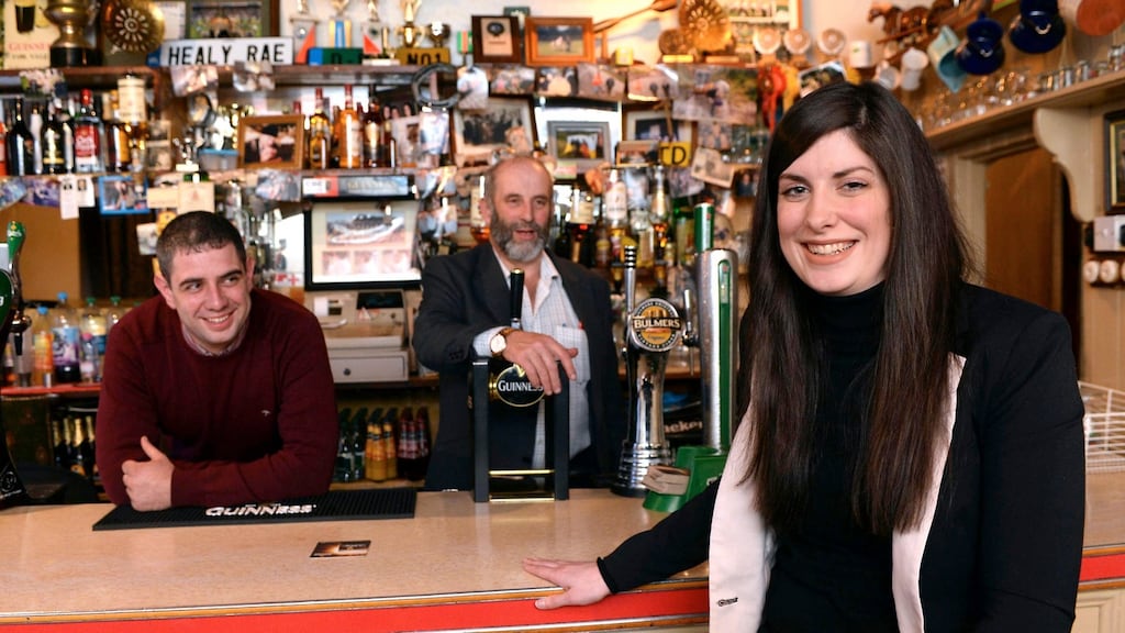 Maura Healy-Rae will be co-opted to take the council seat of her father Danny, centre, and join her brother Johnny, left, on Kerry County Council. Photograph: Don MacMonagle.