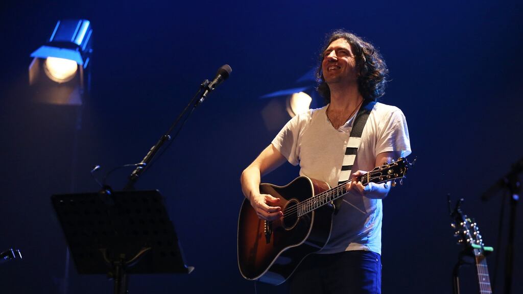 Gary Lightbody of Snow Patrol plays Dublin’s Olympia Theatre. Photograph: Debbie Hickey/Getty Images