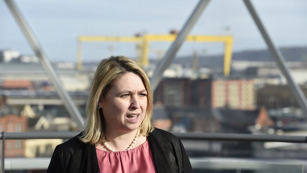 Stormont talks: Karen Bradley said a powersharing deal was still possible. Photograph: Michael Cooper/PA Wire