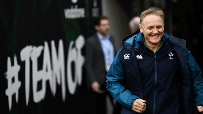 Joe Schmidt’s Ireland retain a slim chance of defending their Championship title. Photograph: Clodagh Kilcoyne/Reuters
