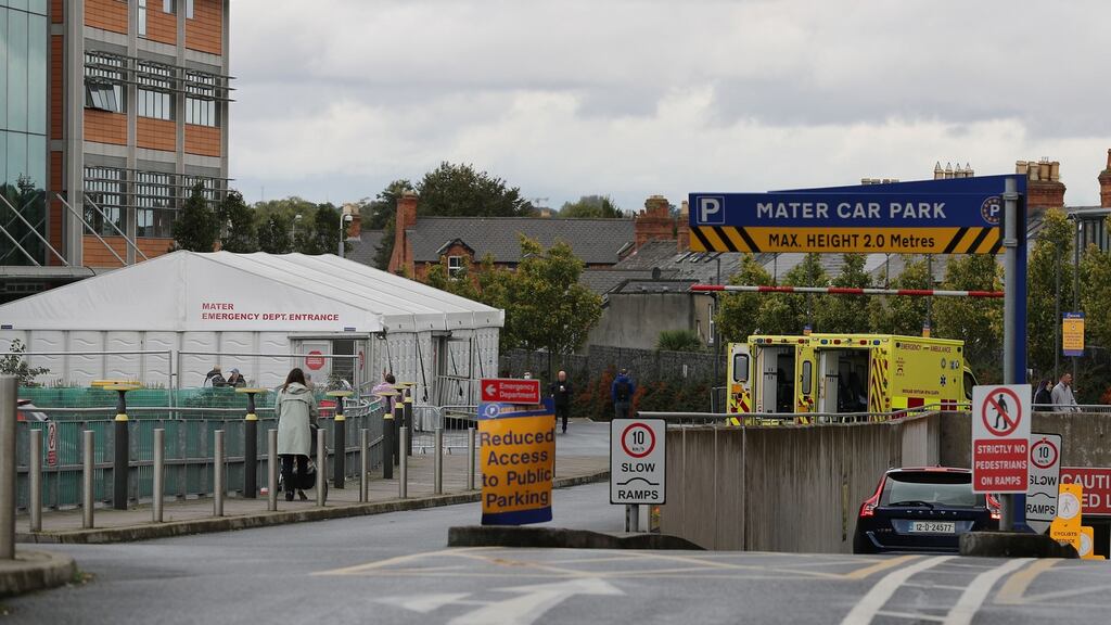 The temporary A&E entrance at the Mater hospital: In some hospitals, including the Mater, intensive care is full or just about full, and in some areas elective services are already being curtailed. Photograph Nick Bradshaw