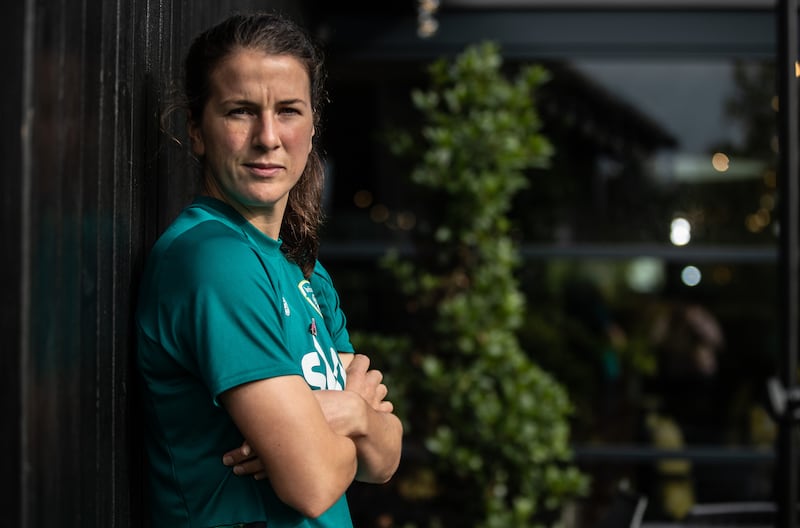 Niamh Fahey: 'With the growth of the game in England in the last few years, more of us are playing there now – well over half the squad.' Photograph: Evan Treacy/Inpho