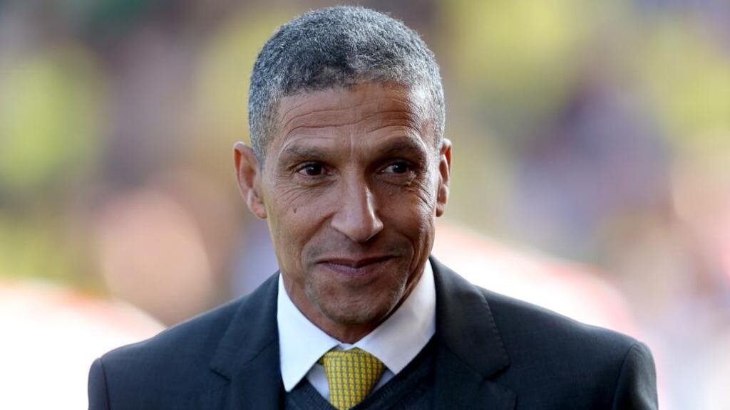 Norwich City manager Chris Hughton. Photograph: Lynne Cameron/PA Wire