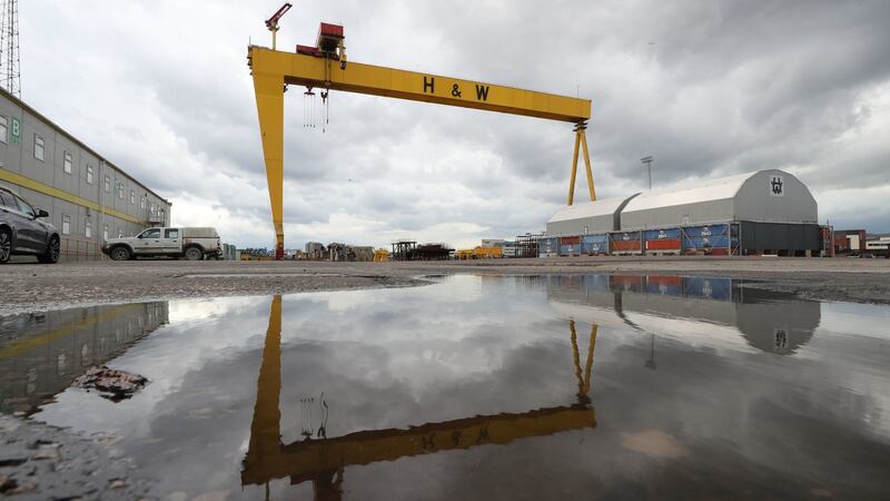 Almost 80 years on from the night it was considered a key wartime target, Harland and Wolff shipyard in 2019. Photograph: Liam McBurney/PA