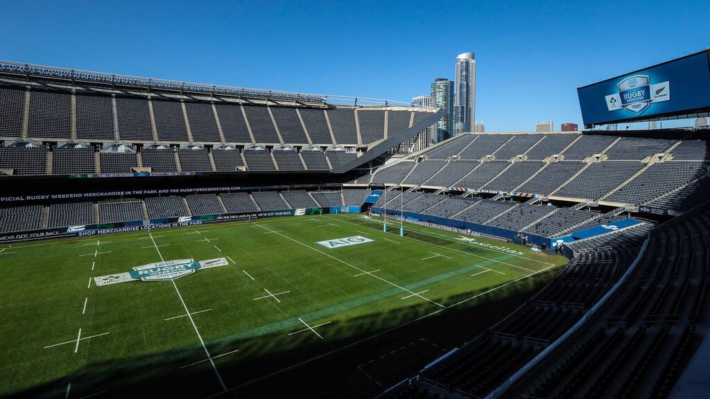 Ireland famously beat New Zealand for the first time at Chicago’s Soldier Field. Photograph: Billy Stickland/Inpho
