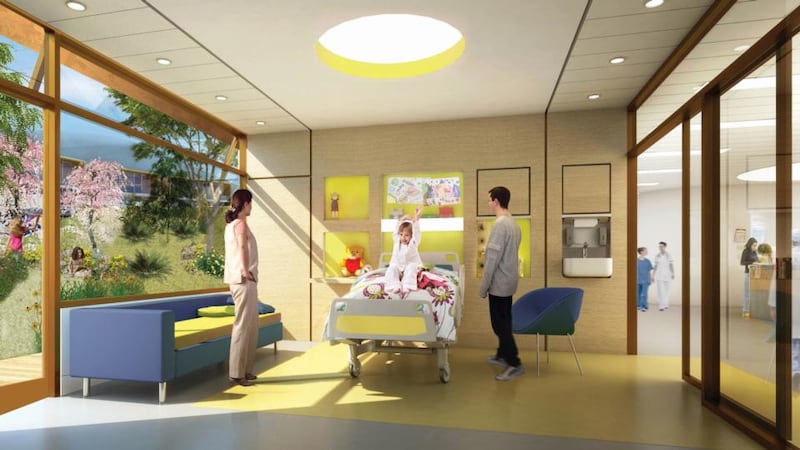 An artist’s impression of a bedroom at the proposed new National Children’s Hospital at St James’s in Dublin