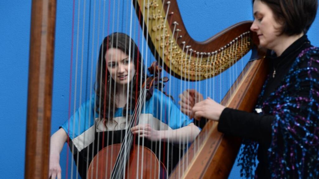 Anne Marie O’Farrell and her daughter Carmel at the launch of this year’s ESB Feis Ceoil which takes place in the RDS from March 31st to April 11th. Photograph: Dara Mac Dónaill