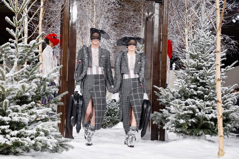 Paris Fashion Week: Thom Browne, autumn 2020. Photograph: Valerio Mezzanotti/NYT