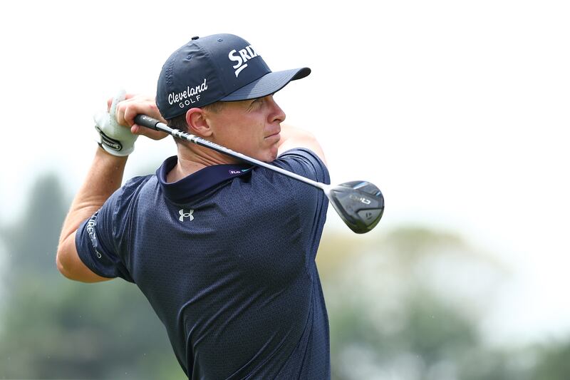 Conor Purcell tees off on the 15th hole on day two of the Porsche Singapore Classic in March. Photograph: Pakawich Damrongkiattisak/Getty Images