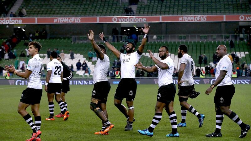 Fiji join Georgia and the Six Nations sides to complete the field for the Autum Nations Cup. Photograph: Bryan Keane/Inpho