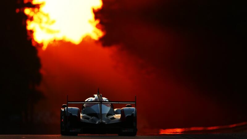 The No 7 Toyota leads into the night, with all expecting it to end the race first