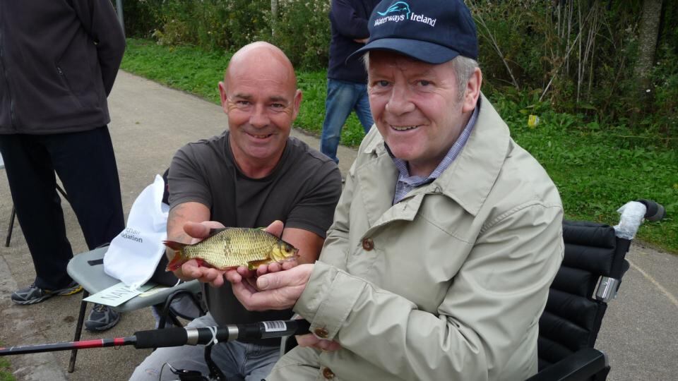 At the IWA fishing day on Grand Canal, Navan team of J Kelly and T Keogh with fish.