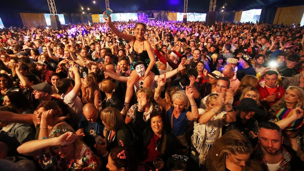 The RTE Concert Orchestra giving the crowd what they want at Electric Picnic. Photograph: Niall Carson/PA Wire