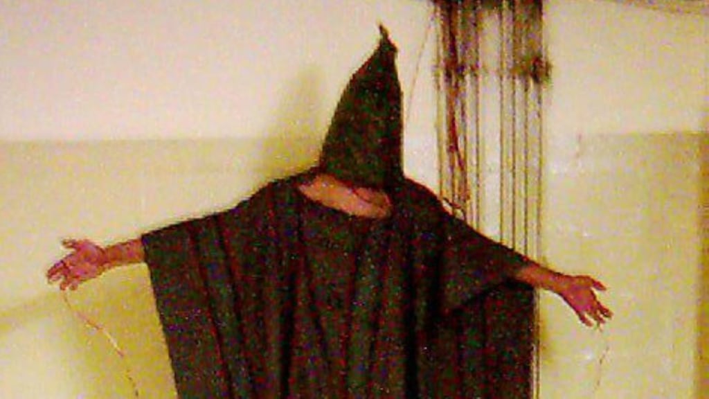 The abuse of the hooded men of Northern Ireland ultimately led to the abuse of the hooded man of Abu Ghraib. Photograph: AP