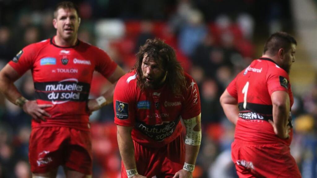 Toulon’s Martin Castrogiovanni during the European Champions Cup Group Three match against Leicester at Welford Road, Leicester, England. Photograph: David Rogers/Getty Images