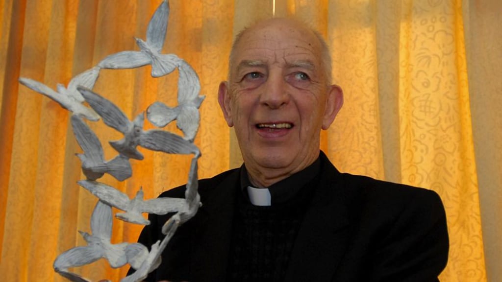 Fr Alec Reid after he was presented with “Tipperary Person of the Year” in 2006. Photograph: John Cogill
