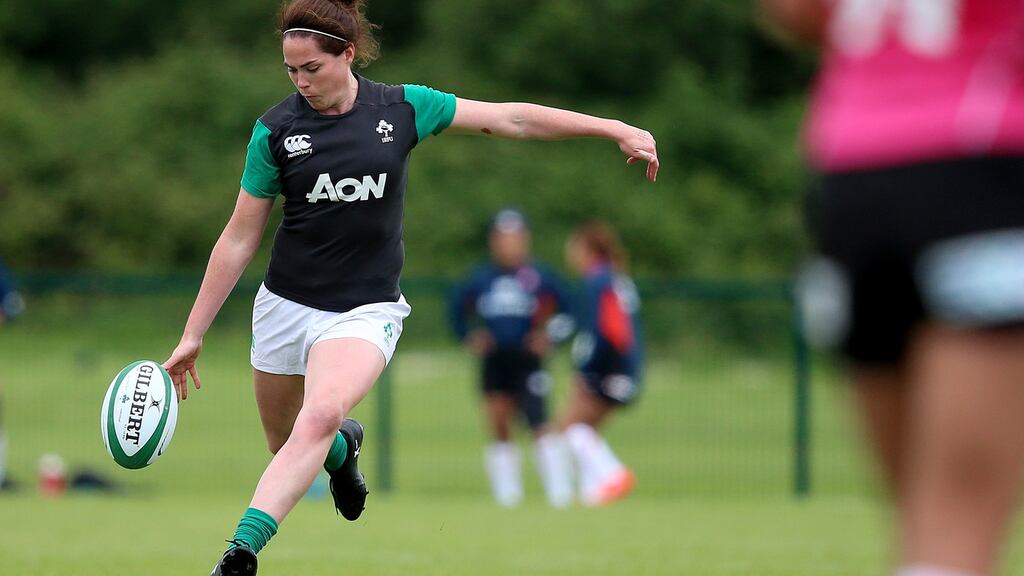 Nora Stapleton, pictured during an ireland trial match in June, is part of Tom Tierney’s Women’s Rugby World Cup squad. Photo: Tommy Dickson/Inpho