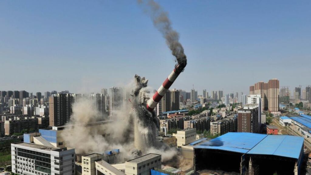 Redevelopment works in Shenyang, Liaoning province, China: Asia faces four main risks this year and next, the International Monetary Fund says, including a sharper-than-forecast slowdown in China. Photograph: Reuters