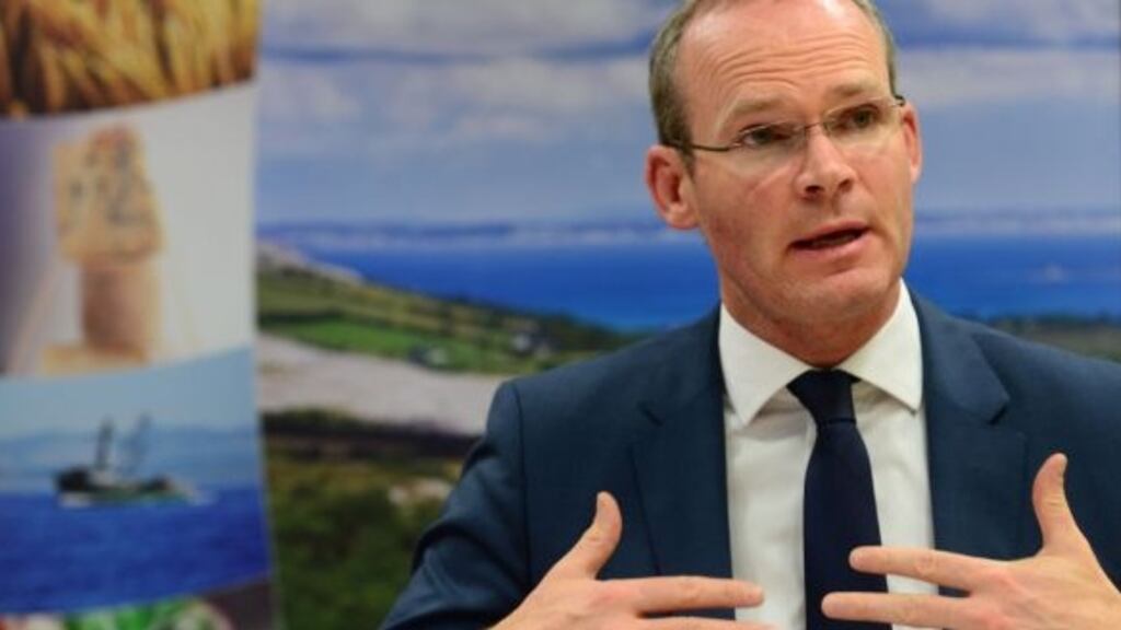 Simon Coveney said it was responsibility of Arlene Foster and Michelle O’Neill to form a Government in Northern Ireland. Photograph: Dara Mac Dónaill/The Irish Times