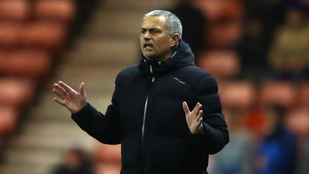 Chelsea manager José Mourinho hoping for a long stay at Stamford Bridge before taking Portugal, or England, to a World Cup. Photograph: Matthew Lewis/Getty Images