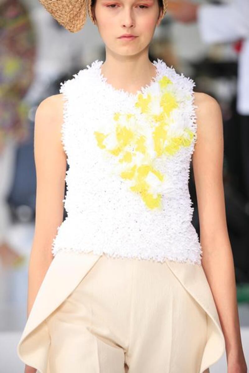 Textured sleevless top, €950, by Delpozo at Brown Thomas