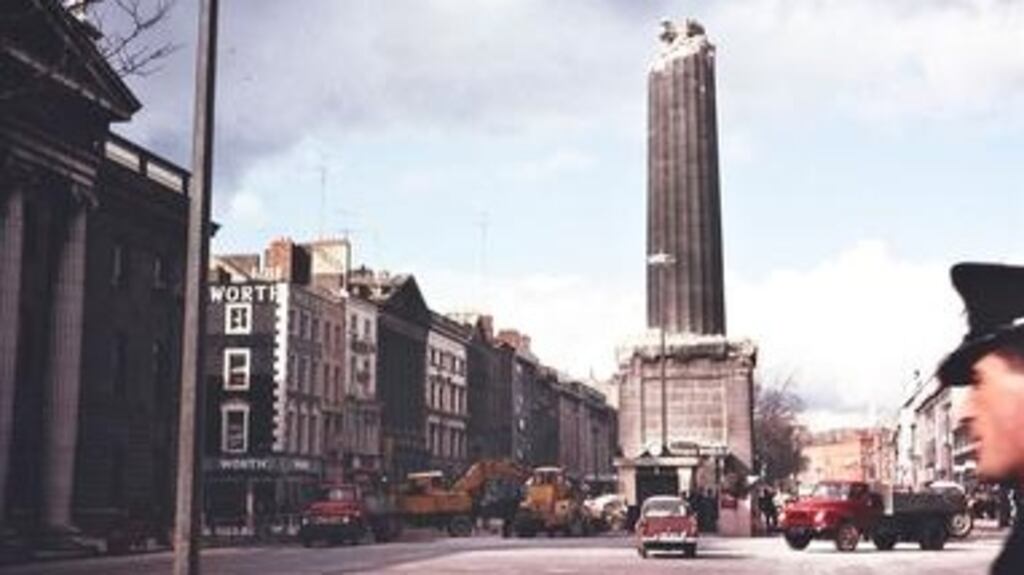Nelson’s Pillar on the morning of March 8th, 1966. Photograph: Courtesy of the National Library of Ireland
