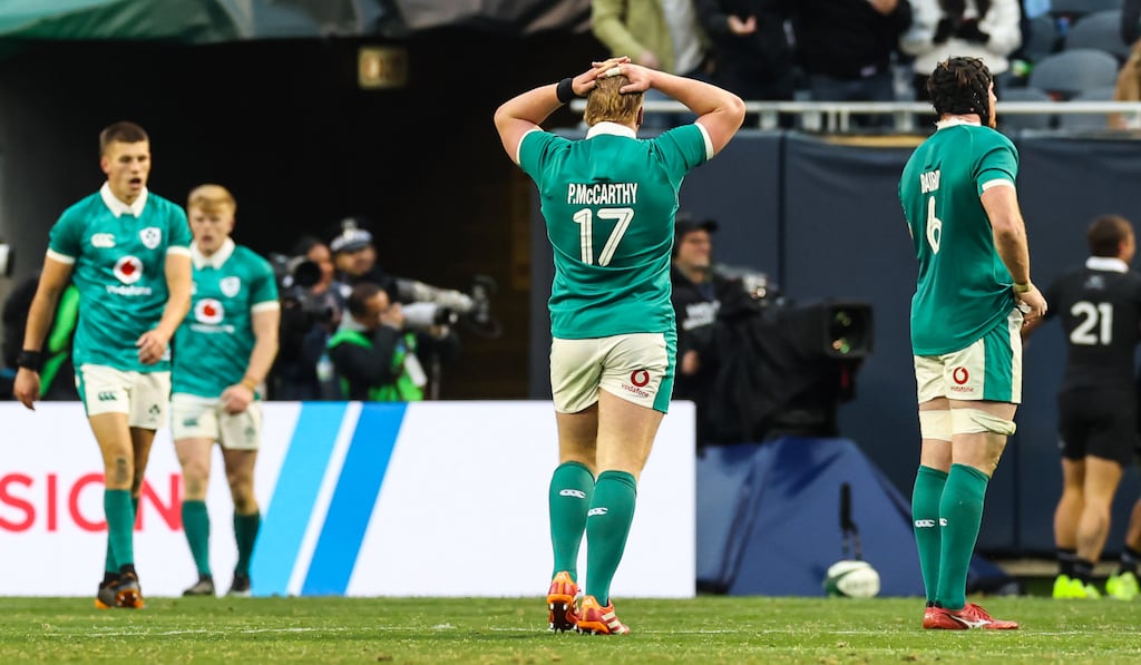 The after-effects of Ireland's defeat by the All Blacks in Chicago could linger for a while. Photograph: Gary Carr/Inpho