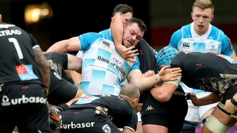 Cian Healy in action against Montpellier during Saturday’s clash at the Altrad Stadium. Photograph: James Crombie/Inpho