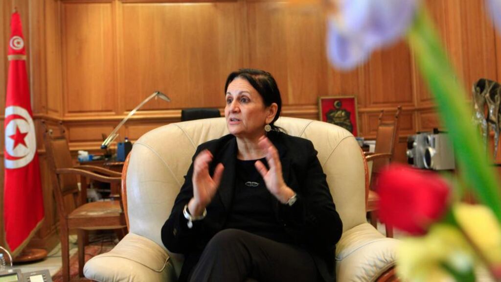 Tunisia’s culture minister Latifa Lakhdar: “The jihadist idea that religion should rule politics is a model that never existed.” Photograph: Anis Mili/Reuters