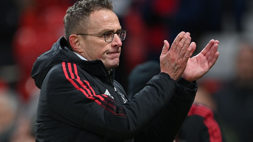 Ralf Rangnick has hired a sports psychologist for United. Photograph:   Paul Ellis /AFP