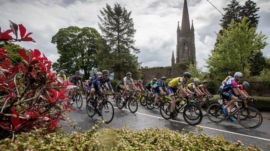 The An Post Ras makes it’s way towards Oldcastle during stage one. Photo: Ryan Byrne/Inpho
