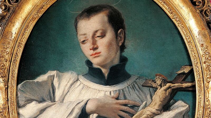 Luigi Gonzaga (St Aloysius Gonzaga by Giandomenico Tiepolo, circa 1760, Brera Art Gallery, Milan, Italy) renounced his inheritance rights to enter religious life. Photograph: Getty