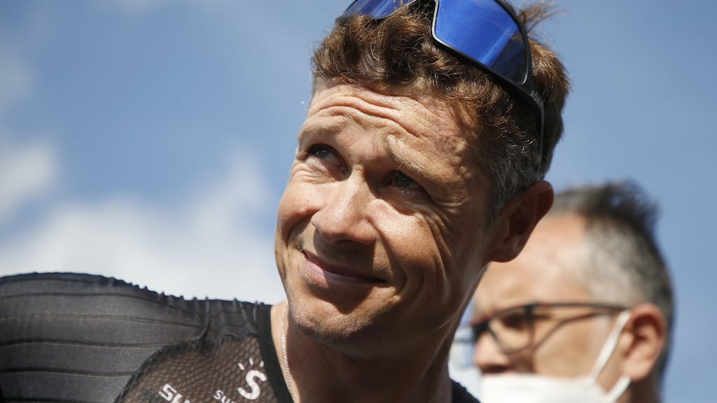 Nicolas Roche of Ireland and team DSM looks on at the end of the 19th stage during the 104th Giro d’Italia earlier this year. Photo: Sara Cavallini/Getty Images