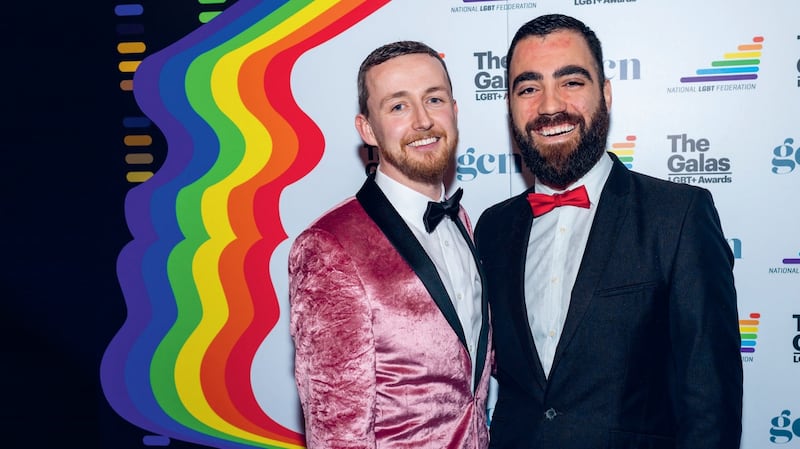 Adam Shanley with his partner