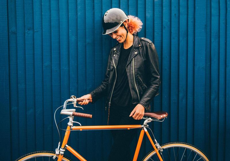 The Dashel black helmet –the helmets are slim, lightweight and ventilated.