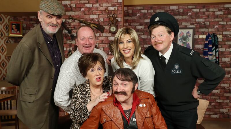 The cast of Give My Head Peace, who aare to perform at a fundraiser for the Linen Hall Library in Stormont