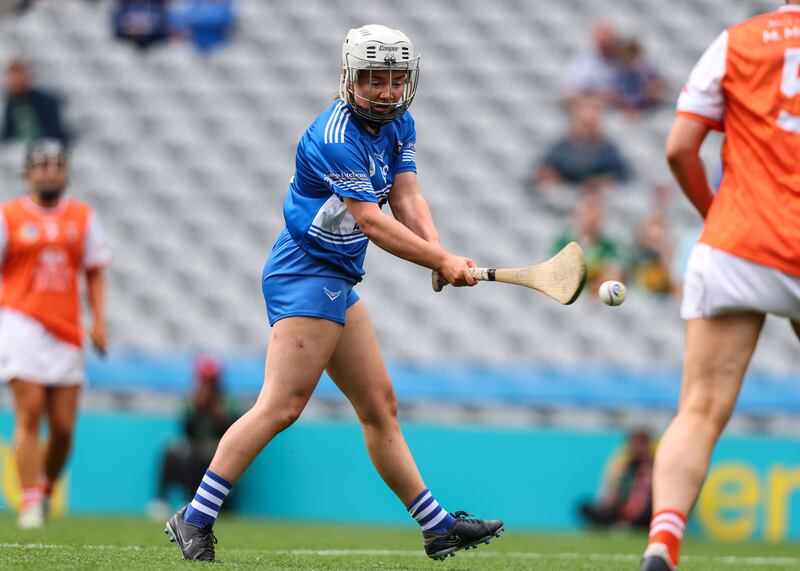 Amy Daly scores a goal for Laois. Photograph: Ben Brady/Inpho
