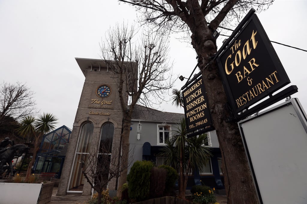 Publican Charlie Chawke is contesting a decision by local planners to refuse planning retention for an outdoor cafe in a shipping container at his Goat pub. Photograph:  Laura Hutton