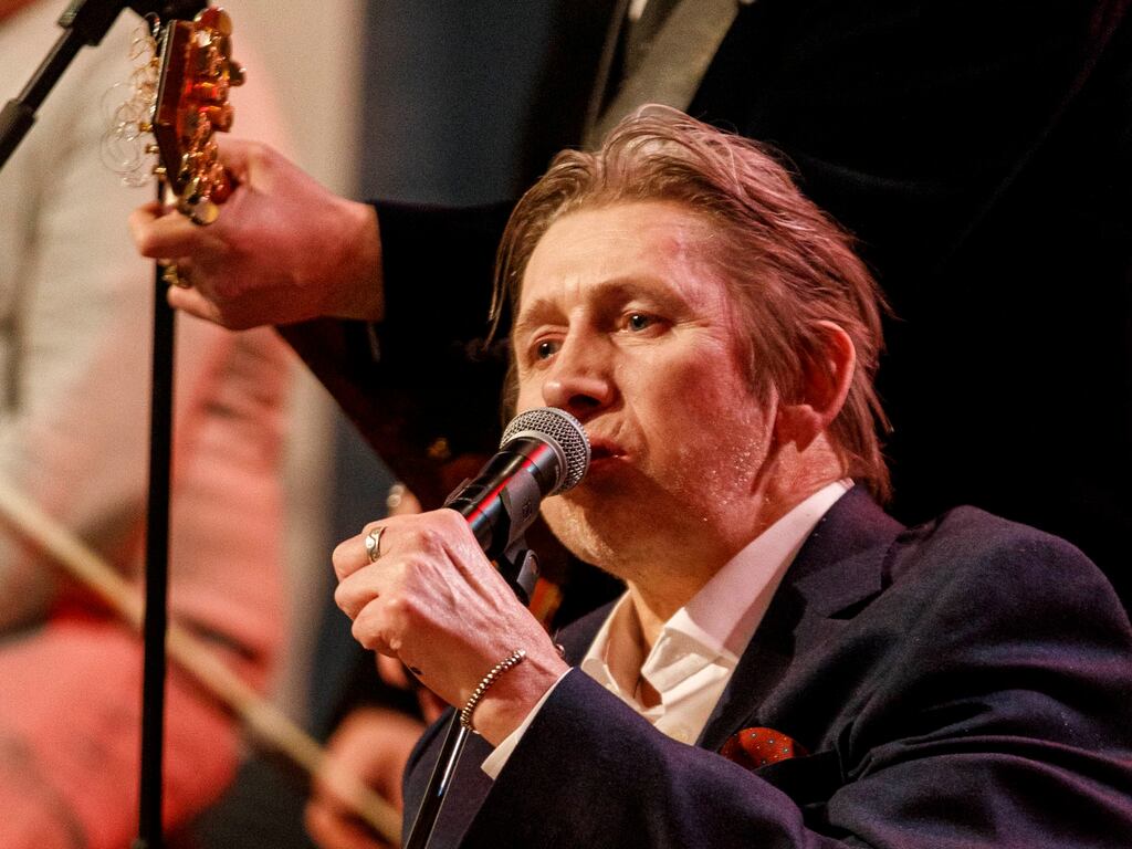 Shane MacGowan on The Late Late Show Fairytale of New York special. Photograph: Andres Poveda