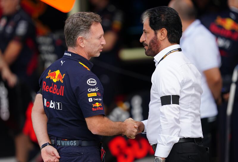 The FIA president Mohammed ben Sulayem (right, with Red Bull Racing Team Principal Christian Horner), has been conspicuous in his silence after a chaotic few days for F1.