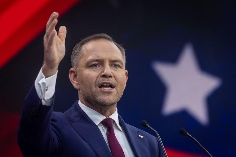 Poland's conservative presidential candidate Karol Nawrocki. Photograph: Wojtek Radwanski/AFP via Getty Images