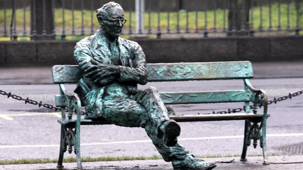 The statue of Patrick Kavanagh on the Grand Canal near Baggot Street bridge. Photograph: Eric Luke