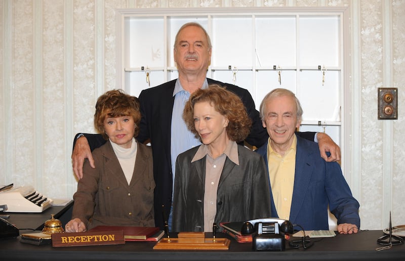 Prunella Scales(left) with Fawlty Towers co-stars John Cleese, Connie Booth and Andrew Sachs in 2009. Photograph: Ian West/PA Wire