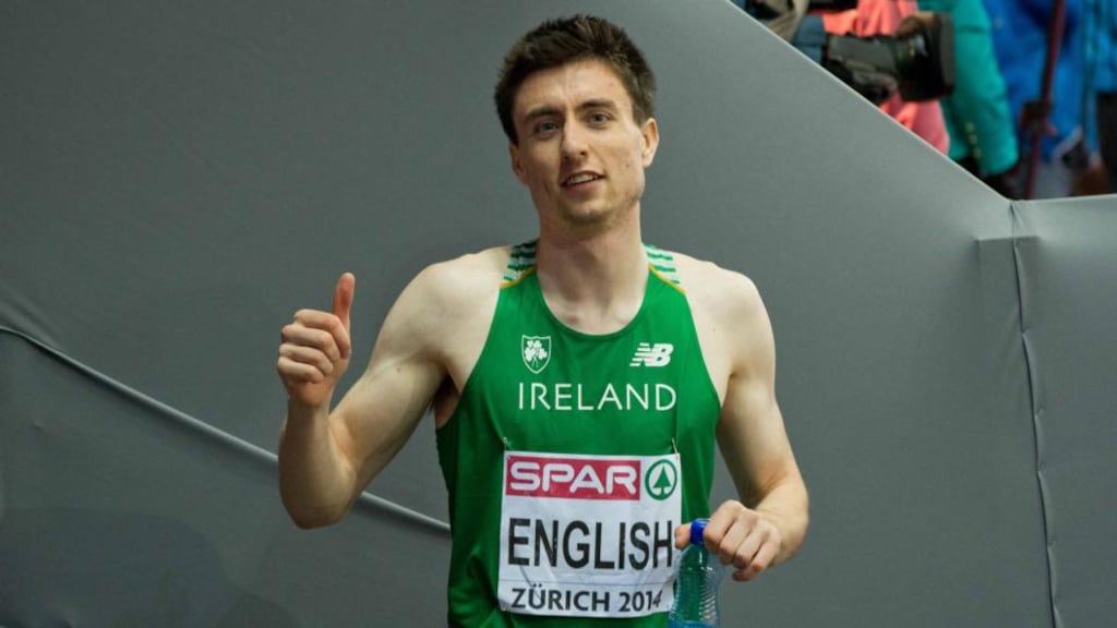 Ireland’s Mark English could only finish seventh behind winner David Rudisha in the 800 metres at the New York Diamond League meeting. Photo: Morgan Treacy/Inpho