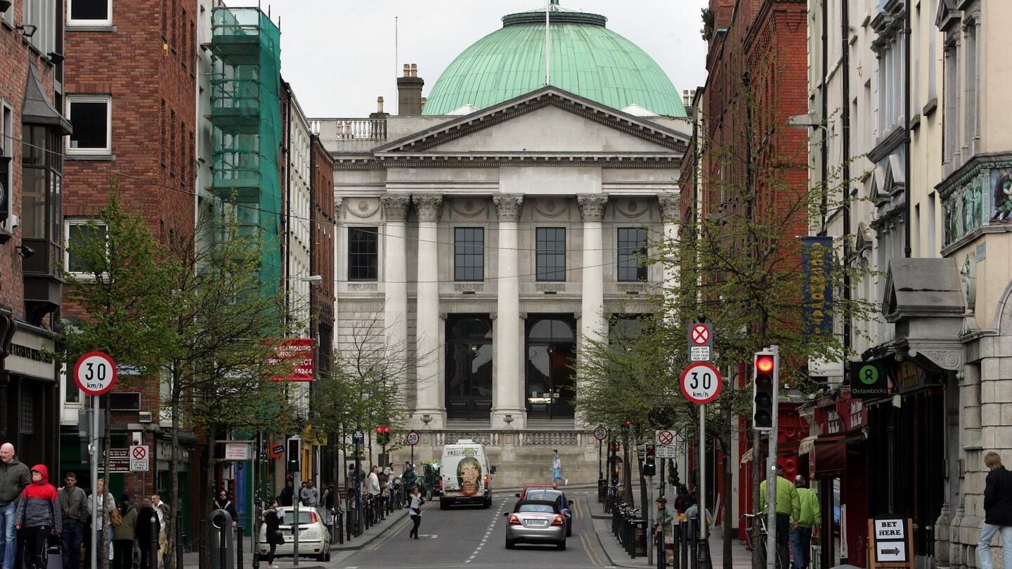 The College Green plan involves turning Parliament Street – at present one-way – into a two-way bus corridor that would carry at least 1,600, and possibly as many as 1,700 buses per day. Photograph: Eric Luke