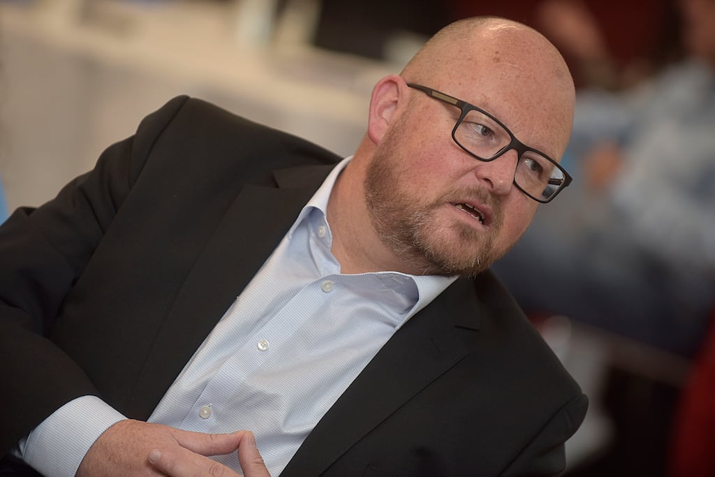 Owen Reidy, general secretary of the Ictu, said the call for a halt in progress on employment rights was 'unacceptable and shouldn’t be tolerated'. Photograph: Tommy Clancy