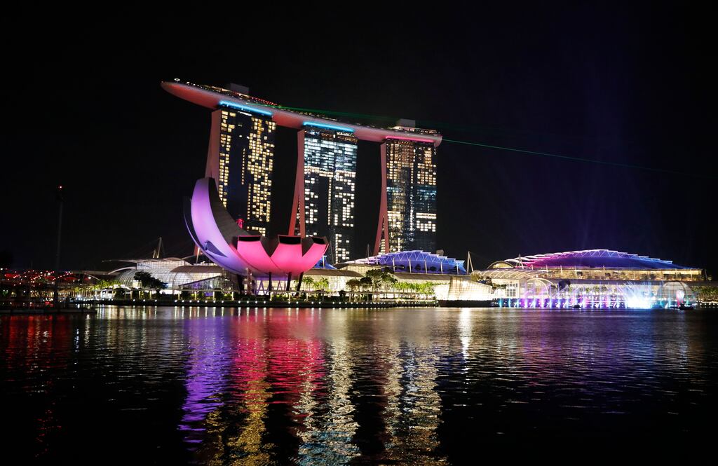 The Marina Bay Sands hotel and Art Science Museum in Singapore. Photograph: EPA