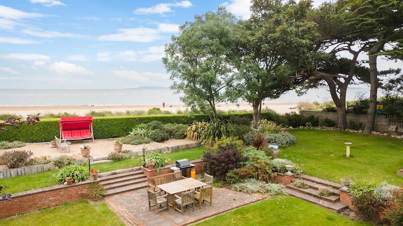 Garden backing on to beach