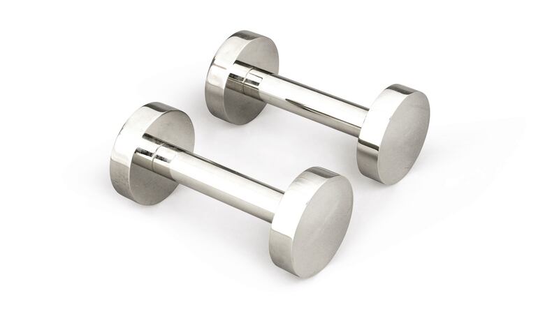 Chrome-plated dumbbells by Maison Aston Martin, €200-€300